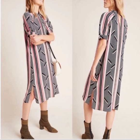 Anthropologie Dresses & Skirts - Anthropologie striped midi dress (XS)